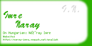 imre naray business card